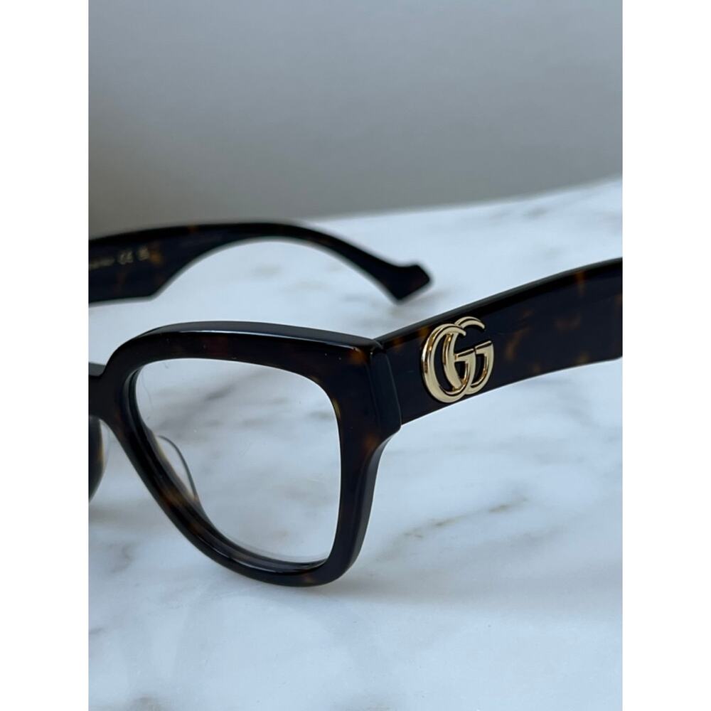 NEW Gucci GG1424O Brown Marmont Cat Eye Eyeglasses Frames - Picture 7 of 8